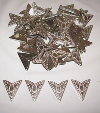 50 St Konvolut Western Kragenecken Hufeisen Collar Tip Linedance Western Silber