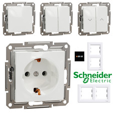 Schuko Steckdose Schalter Taster SAT TV Rahmen SCHNEIDER Asfora