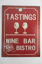 Blechschild 33x25 WINE BAR