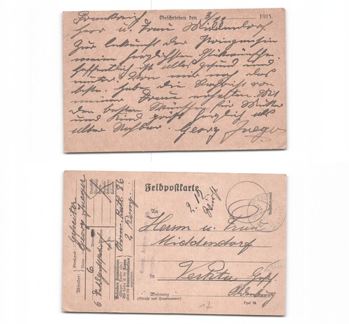 Feldpostkarte nach - ,