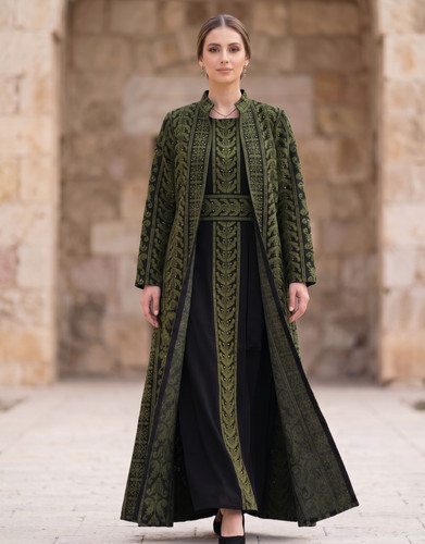 Palestinian tatreez green - tatreez,