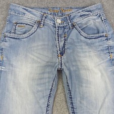 Camp David Herren Jeans W31 L33 Hellblau Regular Gerade Nicolas Stretch Zip