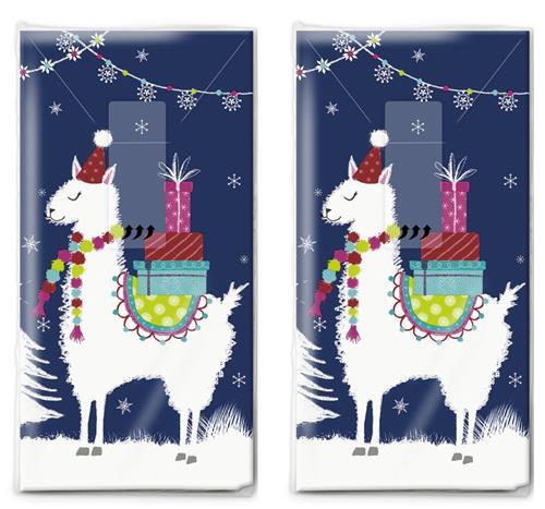 Taschentücher lama xmas - 2x,