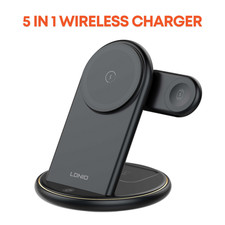 25W Qi Wireless Charger 5in1 Kabellose Induktive Ladestation Schnellladegerät