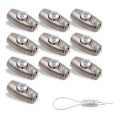 10x Eiform Drahtseilklemme zum