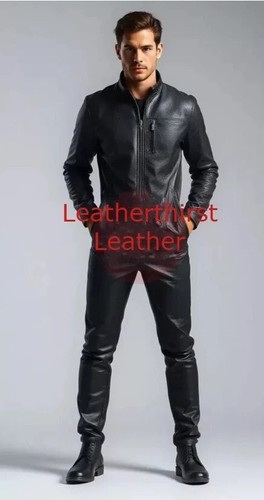 Neuer schwarzer herren leder - neuer,