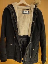 Pimkie Parka Winterjacke Größe 34, XS, schwarz, Damen