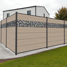 Wpc sichtschutzzaun sand - sand, xl