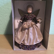 Rauschgoldengel ca.29 cm Wachsköpfchen und Hände (ein Finger gebrochen) alt OVP