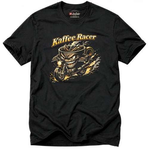 Motorrad comic shirt kaffee - comic, t-shirt
