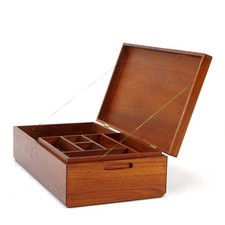 Retro Vintage Danish Teak Schmuckkästchen Nähtruhe Schrank Mid Century 70er 60er