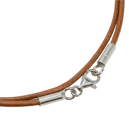 Lederband 925 silber - 925,