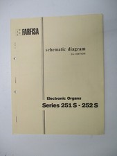 Farfisa Orgel Series 251S - 252S Service Manual