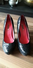 Pumps 38 schwarz glitzer 