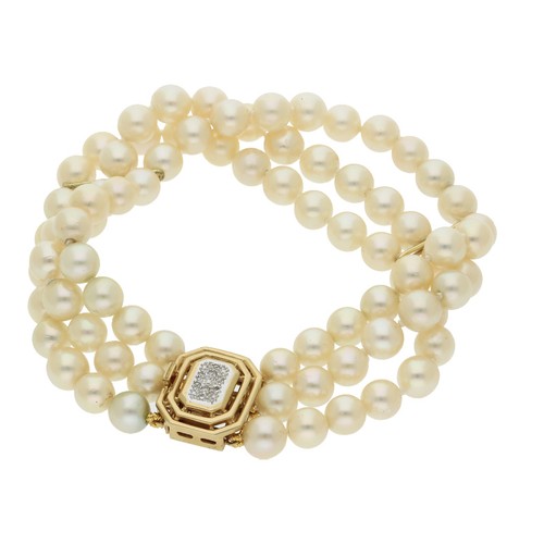 Perlenarmband reihig mit - perlenarmband, 3-reihig