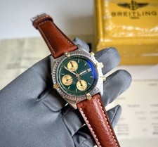 Breitling Chronomat 81.950 Automatik Chronograph Bicolor Grün neues Rios Armband