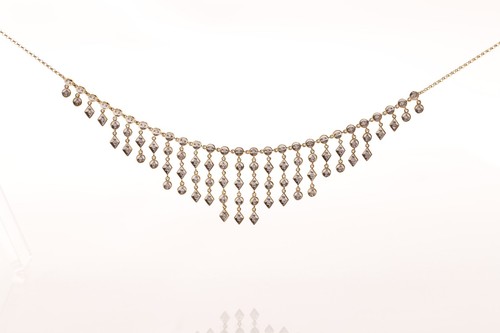 750 gold collier mit diamanten - 750,
