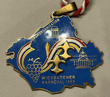 Alt Orden Fasching Karneval 7cm Email Wiesbaden Dachorganisation 1968 defekt