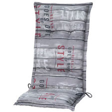 Hochlehner Auflagen Polster Sessel Kissen 8 cm Gartenstuhl C067 grau Gartenmöbel
