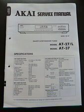 Original Service Manual  Akai Quartz Synthesizer Tuner AT-27 L AT-37