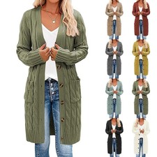 Damen Langarm Strickjacke