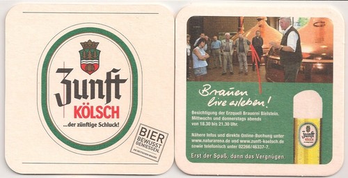 Zunft kölsch bierdeckel - zunft,