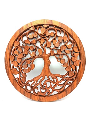 Rundes wandbild aus suar holz - rundes, suar-holz