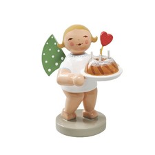 Engel mit Kuchen und Herz