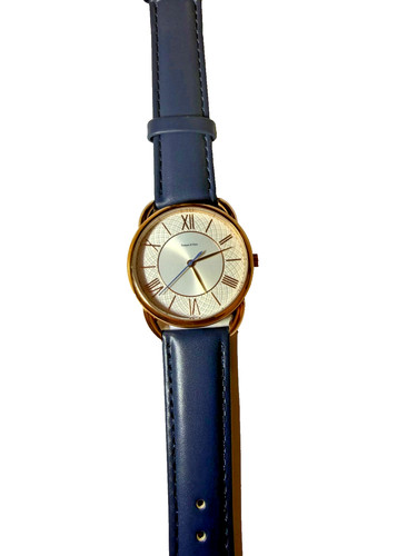 Damen lederarmbanduhr blau - lederarmbanduhr,