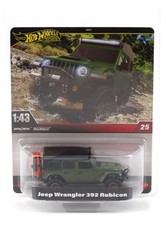 1:43 Hot Wheels Premium 2025 Real Riders HWT19 Jeep Wrangler 392 Rubicon green