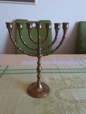  Kerzenleuchter Menorah, aus Messing