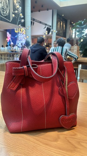 Tod red leather - red, ladies