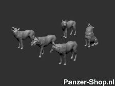 5x Wolfe Figuren, Spur H0