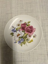 AK KAISER PORZELLAN SAMMELTELLER -ROSEN-BLUMEN-WAND-ZIERTELLER - floral Ø 20