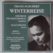 CD Schubert : Winterreise – Fischer-Dieskau 1948 / Klaus Billing – neuwertig