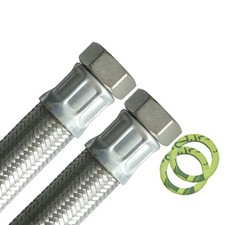 Panzerschlauch Edelstahl Flexschlauch DN25 bds.1"ÜM Heizung Sanitär, 30cm-2m