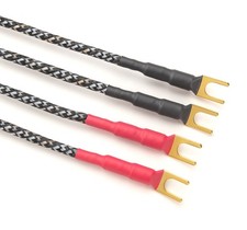 Sommercable -Quadra Blue- Referenz bi-wire Kabelbrücken - beidseitig Spades