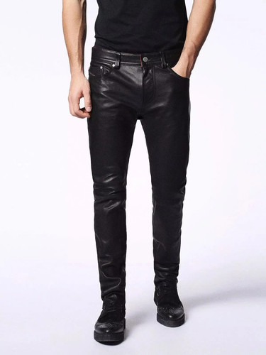 Herren schwarz leder hose 100 - hose, 100%