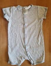 Gr.92 - Baby / Jungen Body von H&M - Grau/Weiß gestreift - Gebraucht