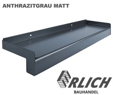 Aluminium Fensterbank Außen RAL7016 Anthrazit 50-225mm inkl Alu KlinkerAbschluss