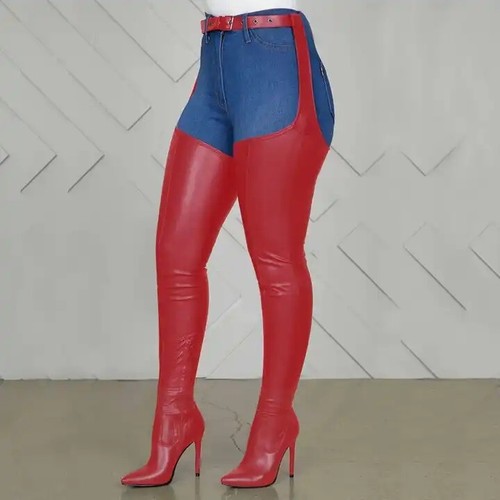 Chap boots stiefel rot neu - boots,