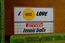 Alter Aufkleber Sport Tennis Kleidung Schuhe Zubehör PIRELLI tennis balls