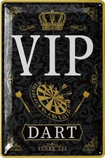 Retro Blechschild VIP DART LOUNGE Bar, Kneipen, Partykeller Deko 20x30 cm