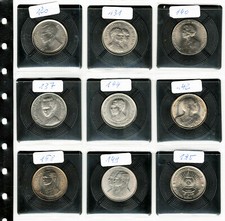 9 Gedenkmünzen 5 Baht Thailand