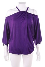 MAILLE DEMOISELLE Kurzarm-Shirt Cold-Shoulder Batwing Ärmel F 3 = D 38 violett