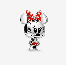 Pandora x Disney Minnie Maus Gepunktetes Kleid und Schleife Charm ( 798880C02 )