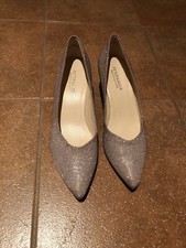 edle Pumps Cinderella Pumps von Peter Kaiser Gr. 7 (40,5) silber Glitzer NEU