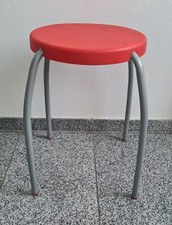 IKEA Vintage Küchen Bad Hocker Kunststoff Chromgestell