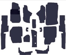 Teppich Satz 15 Teile Velours