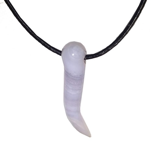 Chalcedon gebohrter anhänger - chalcedon,